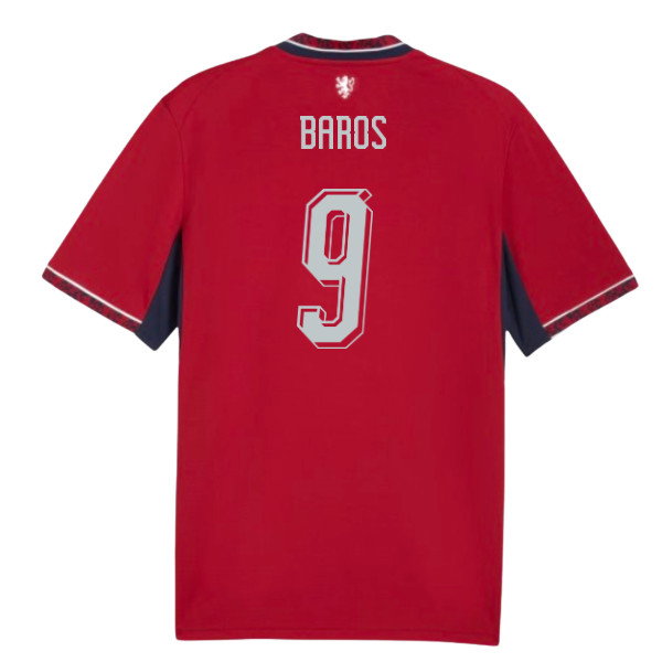 2026-2027 Czech Republic Home Shirt (Baros 9)-SoccerKits Hub | Buy Soccer Jerseys Online